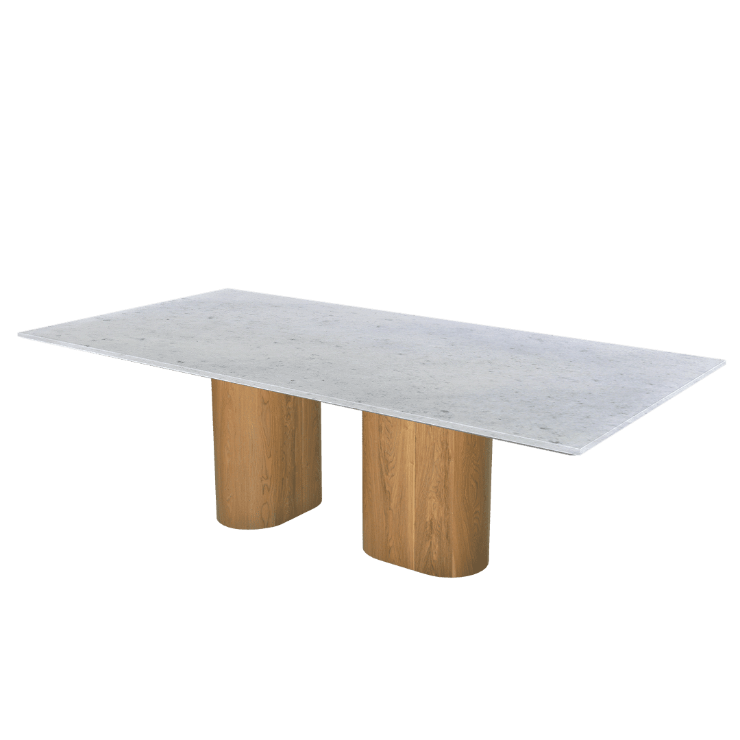 8ft Rectangular Diamond white Natural Marble Dining Table
