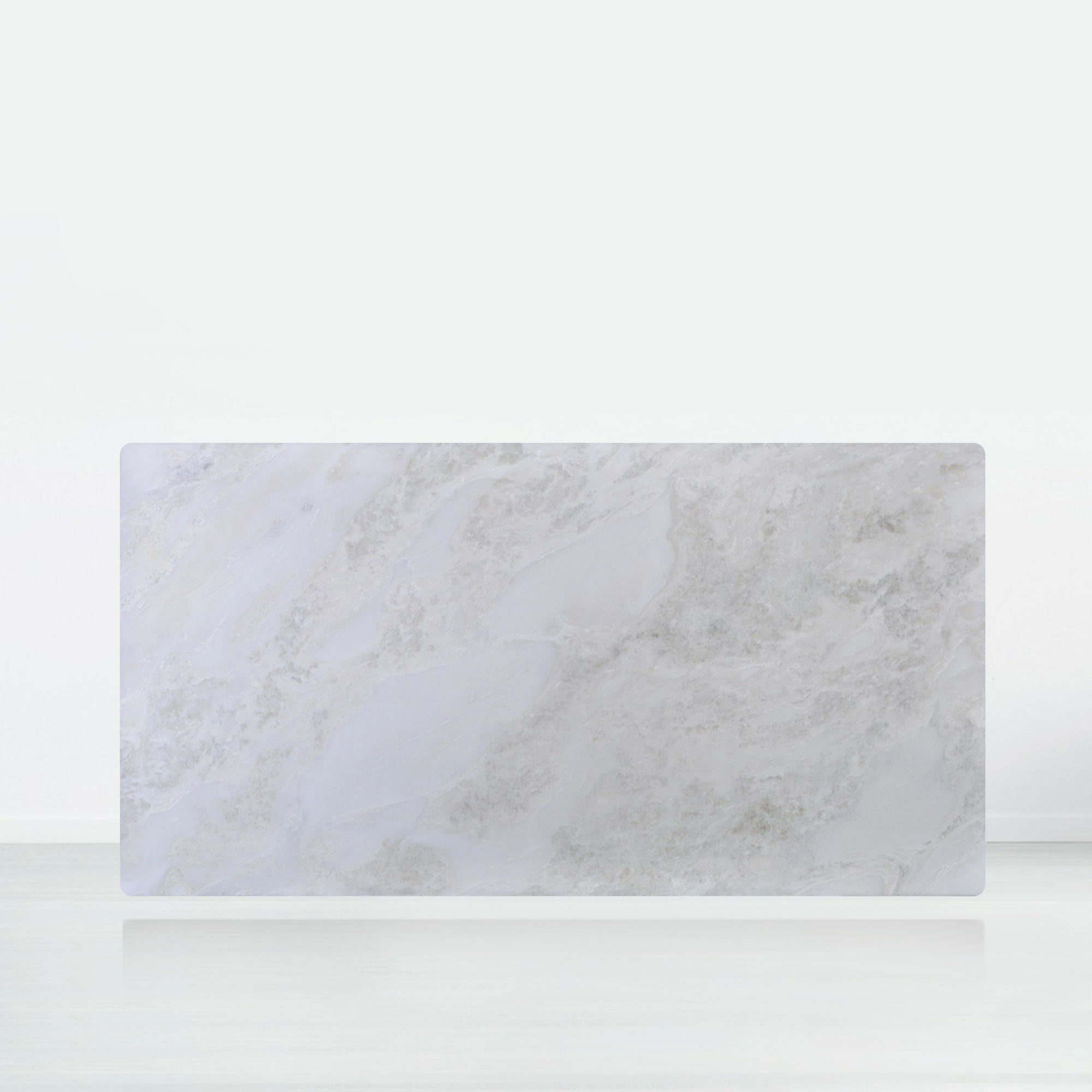 7ft Rectangular Fendi White Natural Marble Dining Table