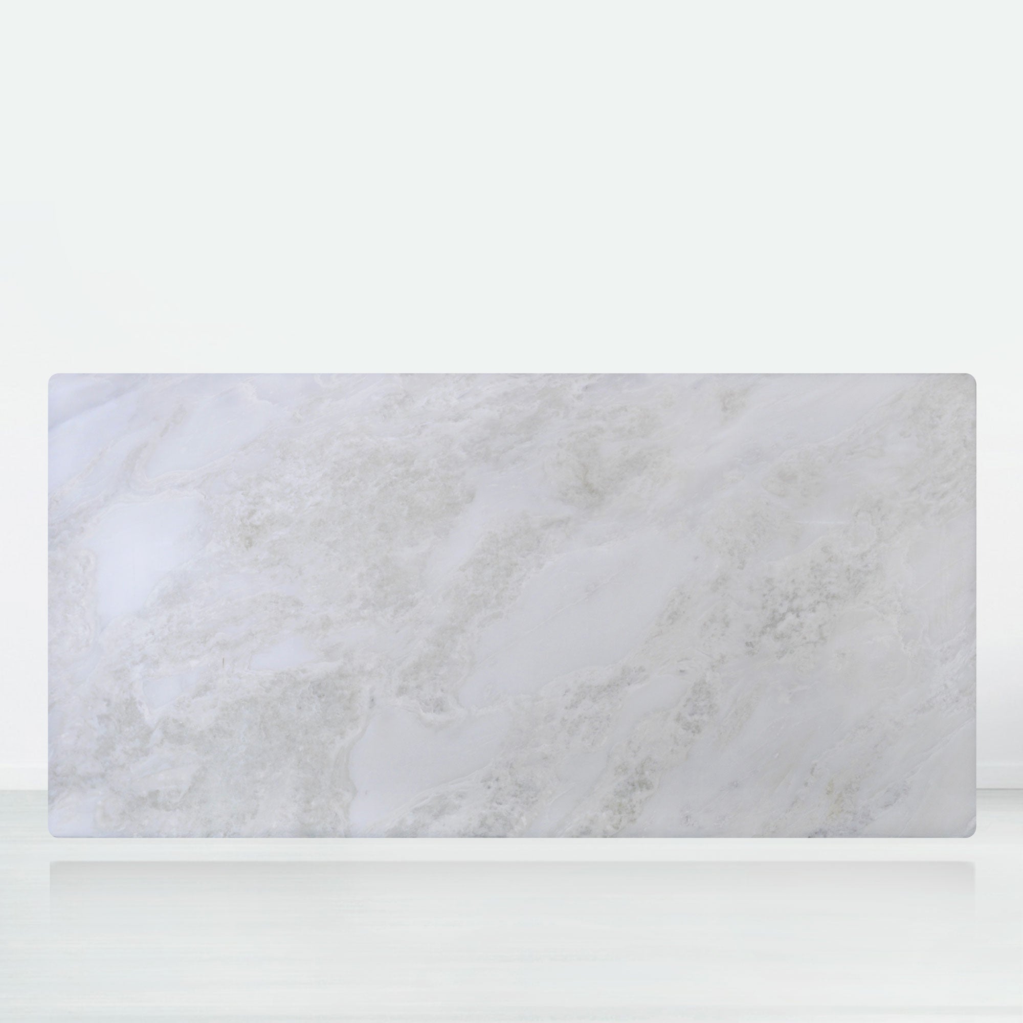 8ft Rectangular Fendi White Natural Marble Dining Table
