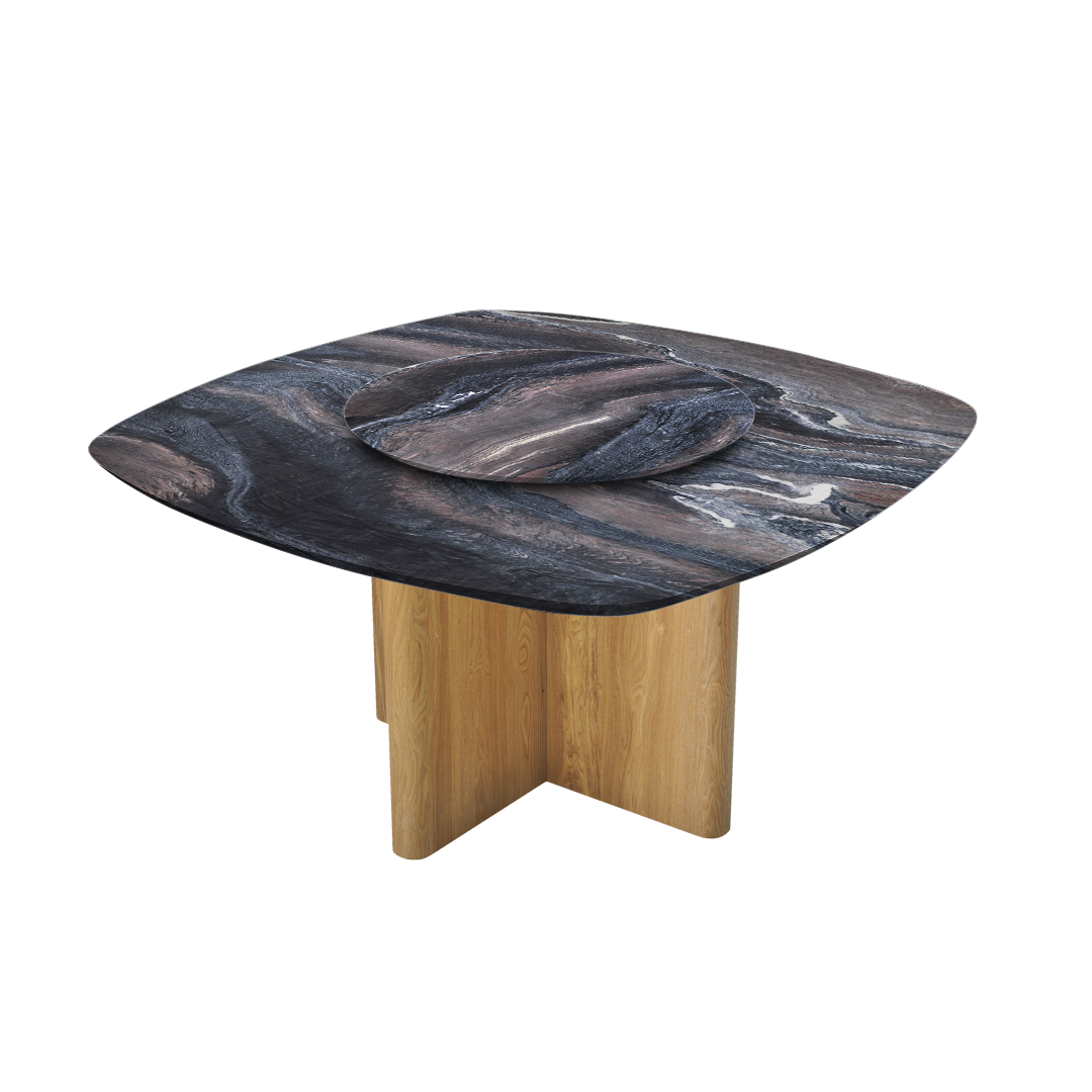 5ft Square Kinawa Natural Marble Dining Table