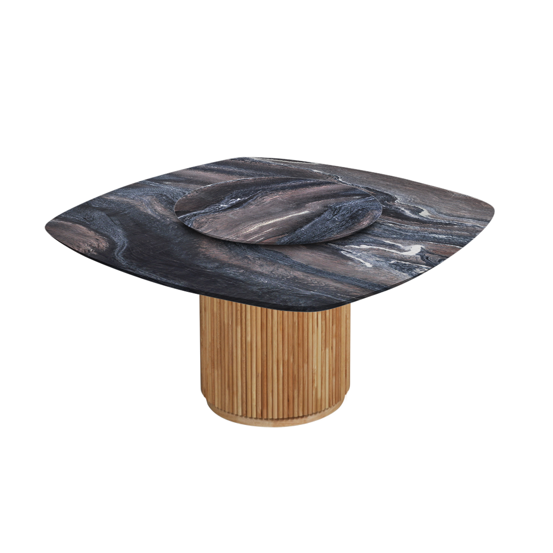 5ft Square Kinawa Natural Marble Dining Table