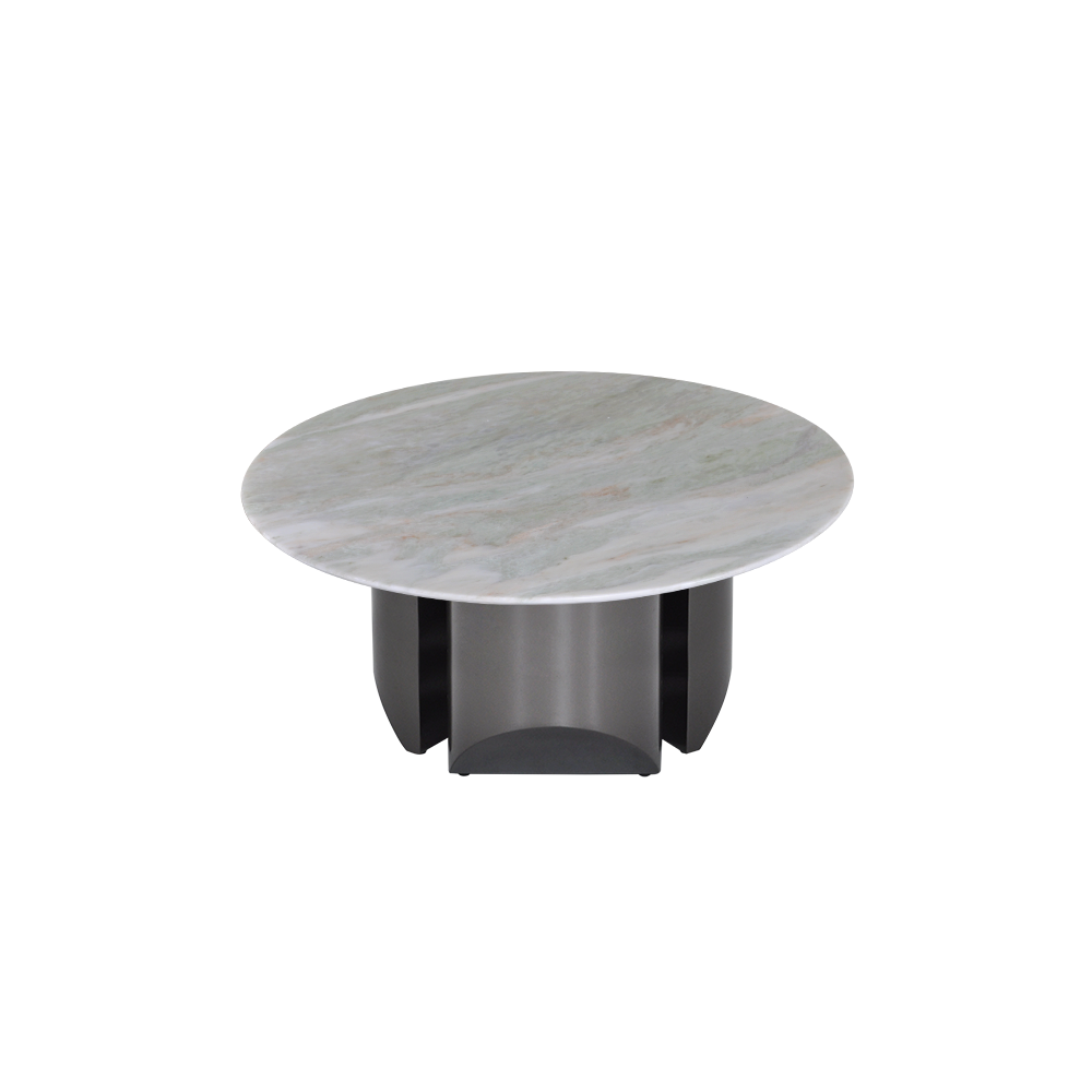 Round Norwegian Jade Natural Marble Coffee Table (800mm)