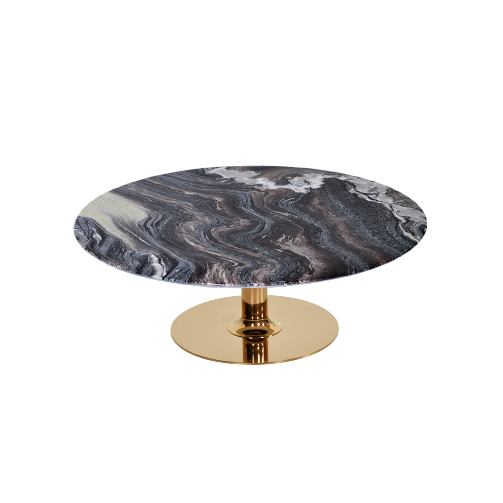 Round Kinawa Natural Marble Coffee Table (1000mm)