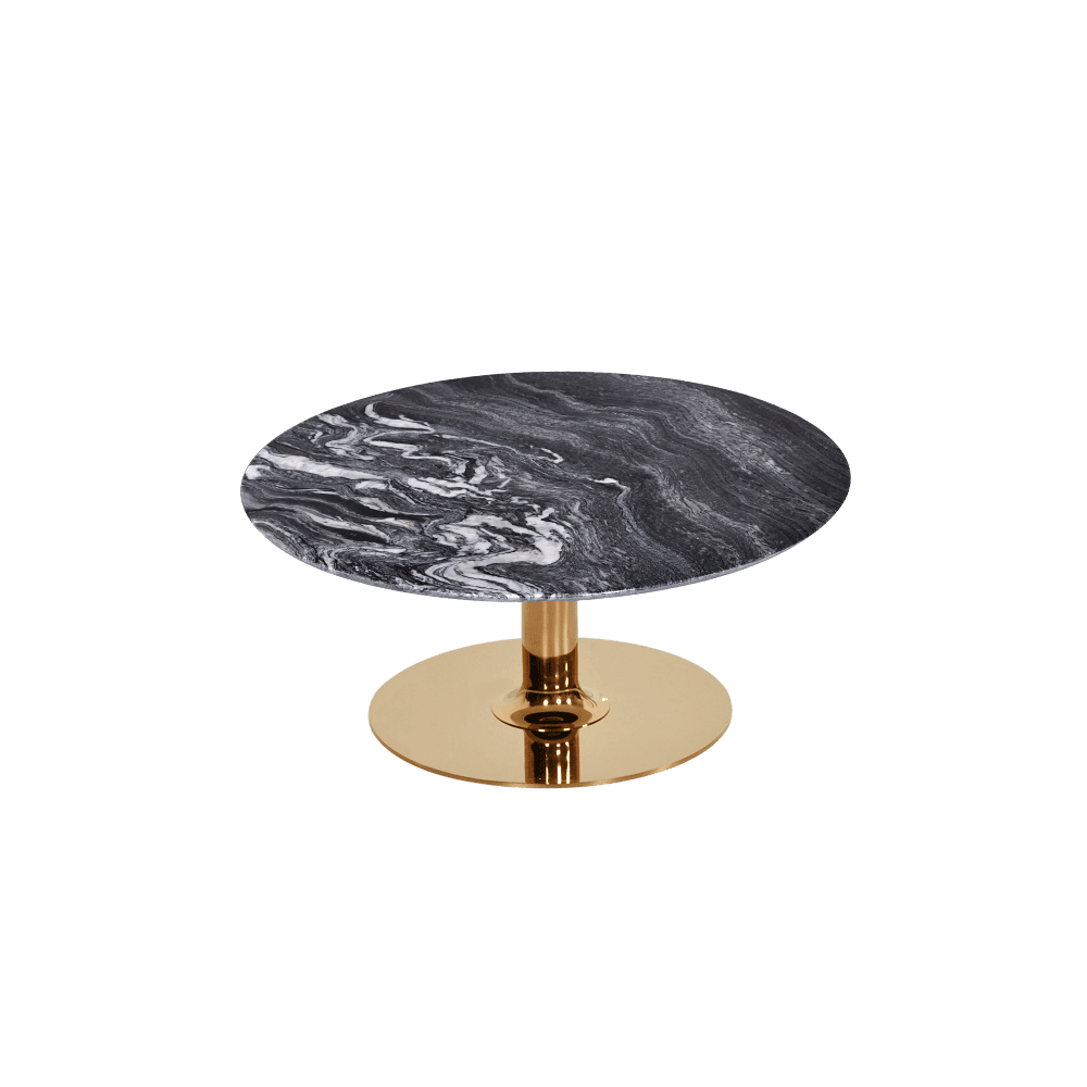 Round Kinawa Natural Marble Coffee Table (800mm)