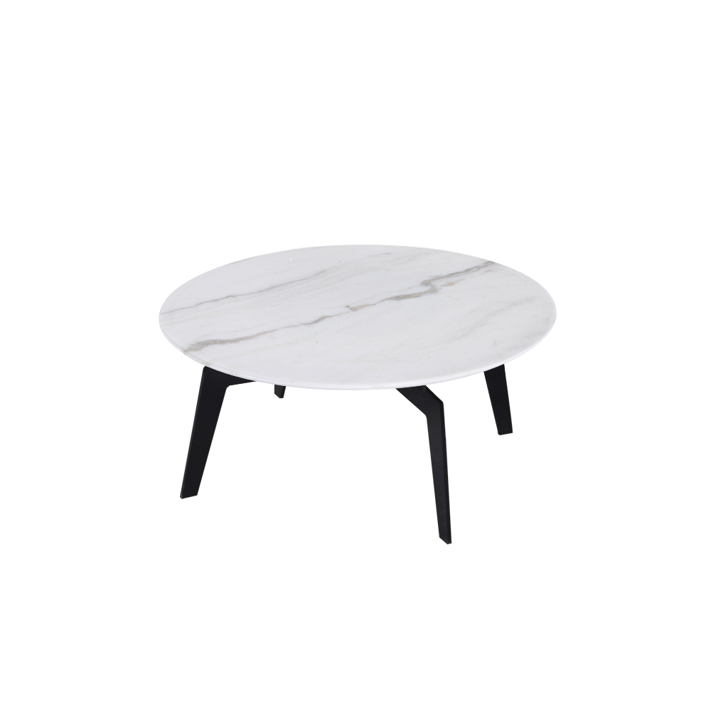 Round Venus White Natural Marble Coffee Table (800mm)