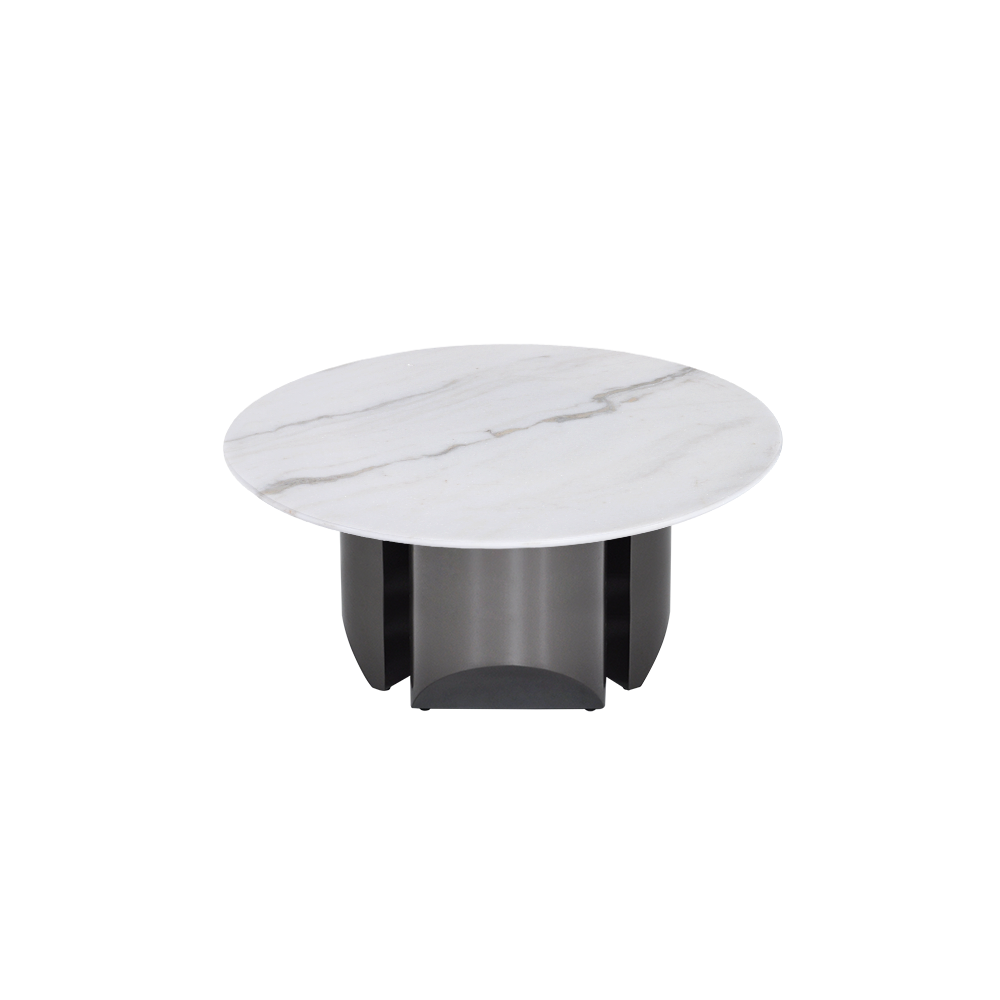 Round Venus White Natural Marble Coffee Table (800mm)