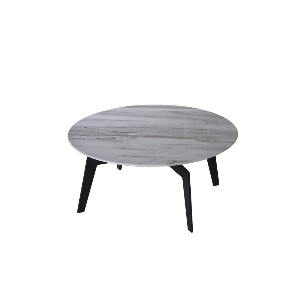 Round Palissandro White Natural Marble Coffee Table (800mm)