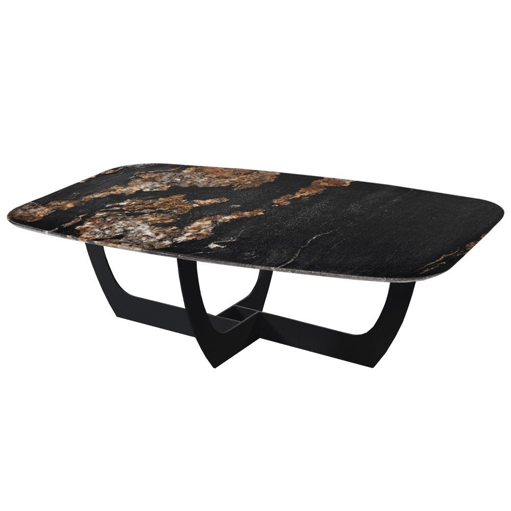 Rectangular Black Taurus Natural Marble Coffee Table (1400mm x 800mm)