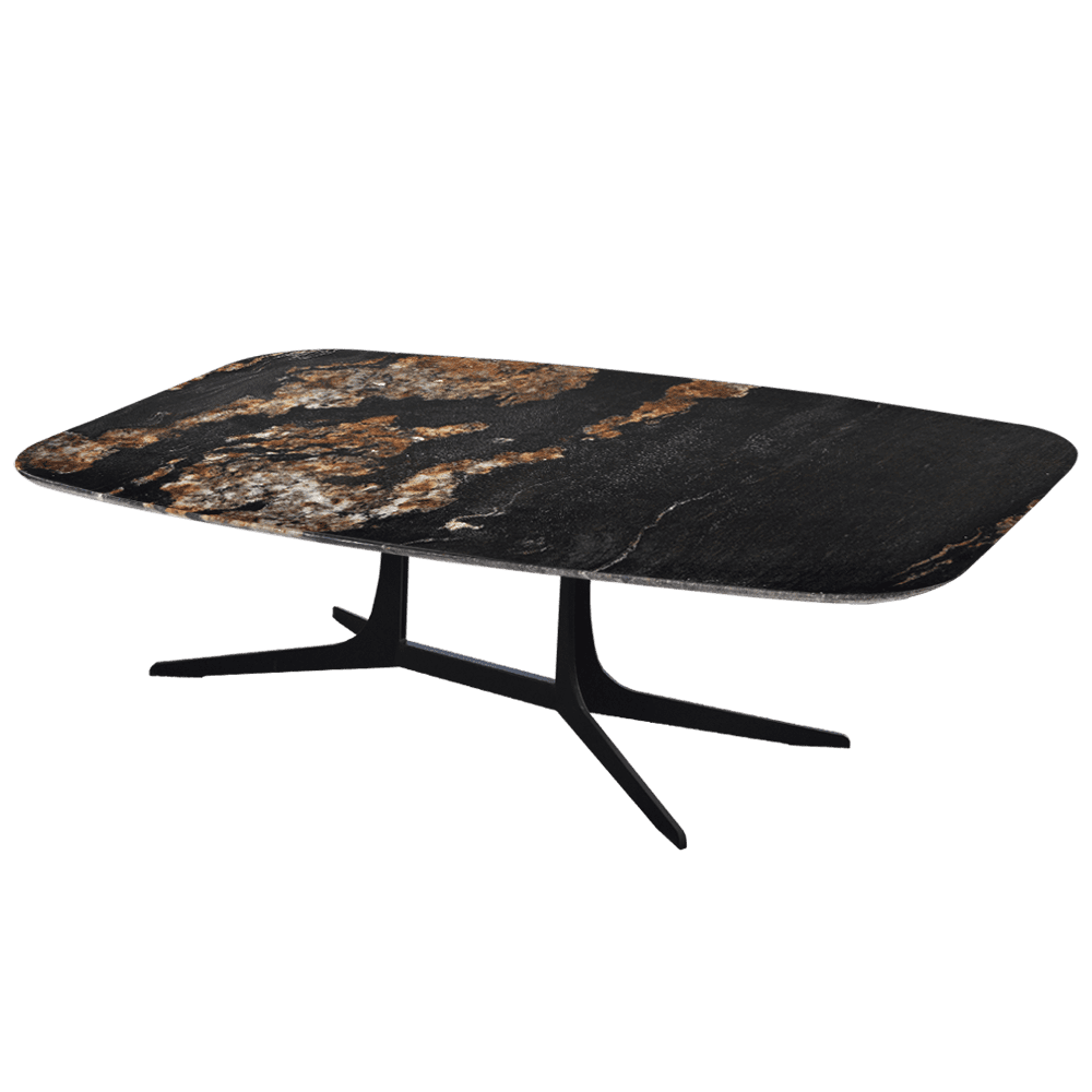 Rectangular Black Taurus Natural Marble Coffee Table (1.4m x 0.8m)