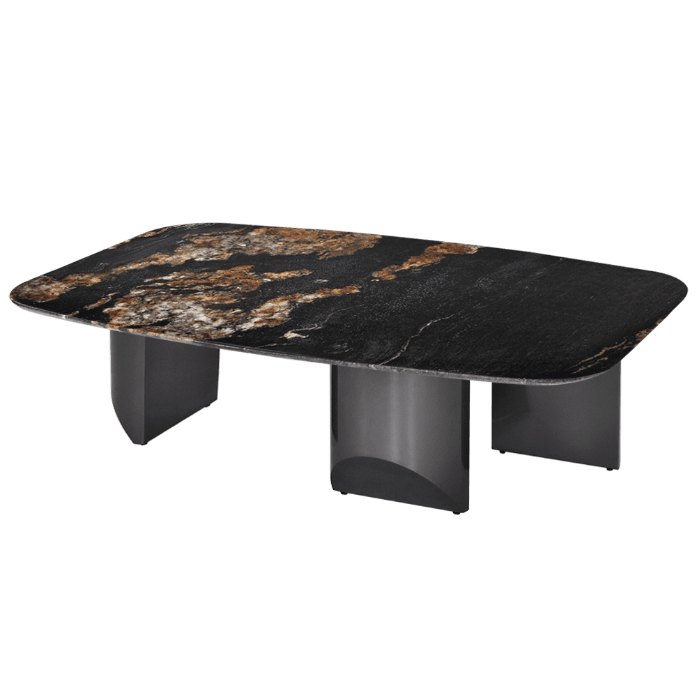 Rectangular Black Taurus Natural Marble Coffee Table (1400mm x 800mm)