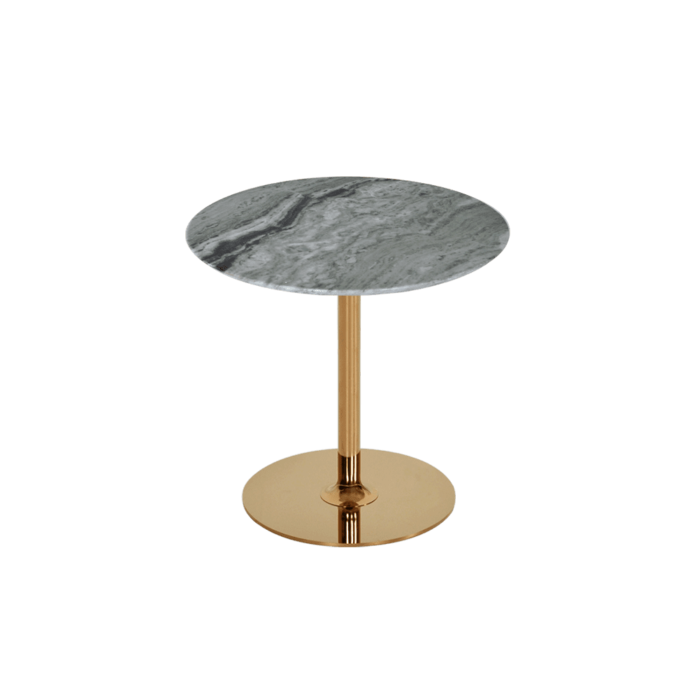 Round Verde Prato Natural Marble Side Table (0.5m)