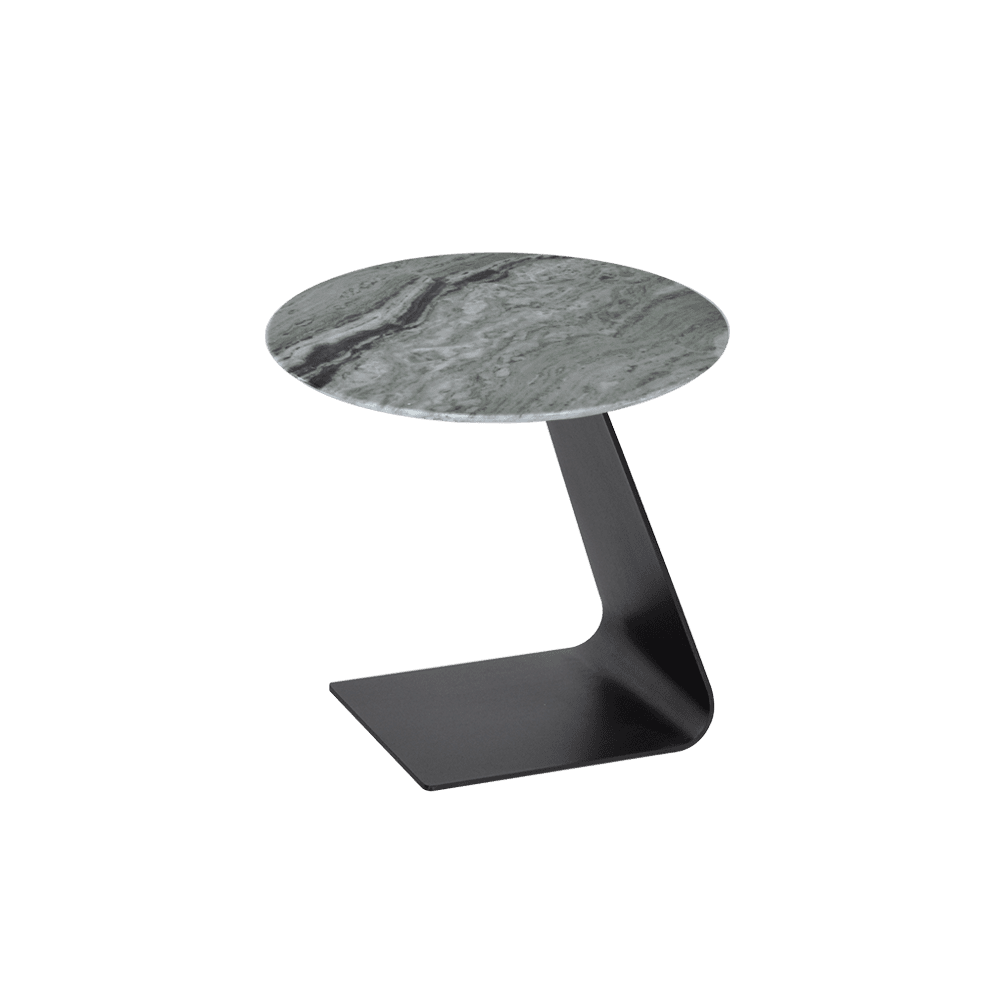 Round Verde Prato Natural Marble Side Table (0.5m)