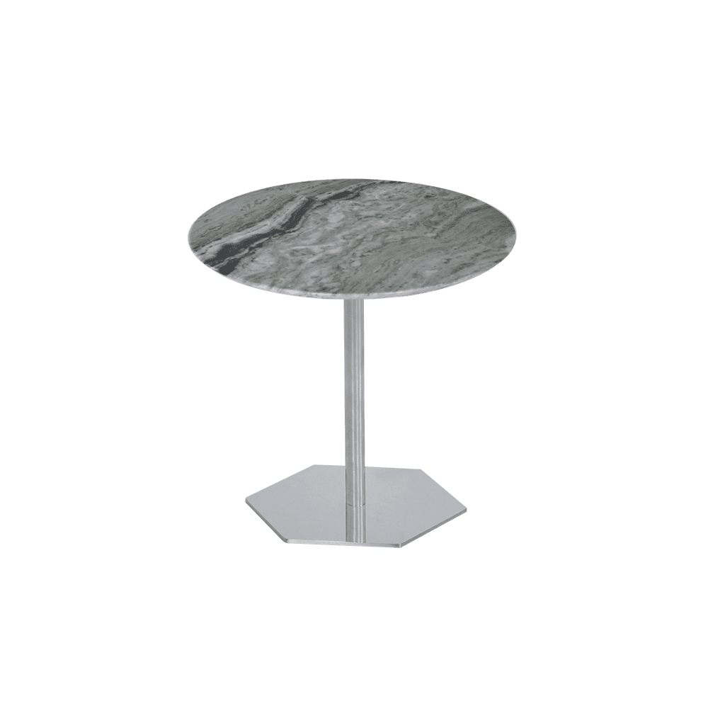 Round Verde Prato Natural Marble Side Table (0.5m)