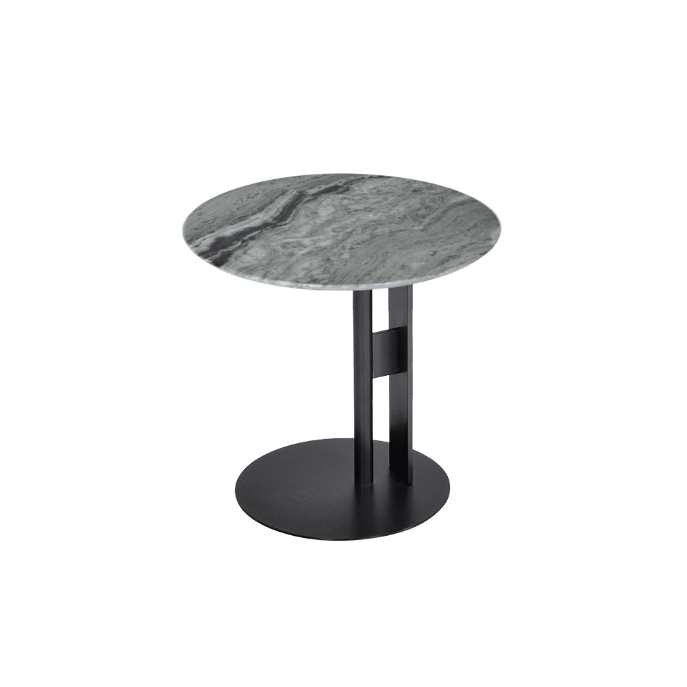 Round Verde Prato Natural Marble Side Table (0.5m)