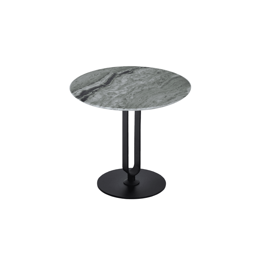Round Verde Prato Natural Marble Side Table (0.5m)