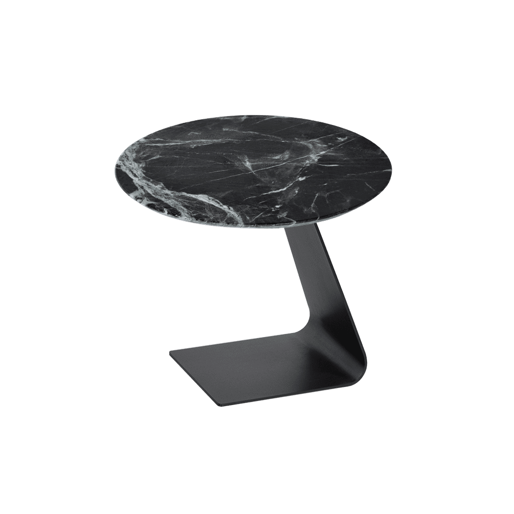 Round Verde Alpi Natural Marble Side Table (0.6m)