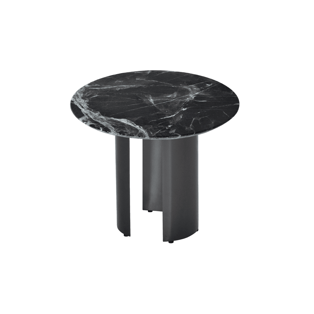 Round Verde Alpi Natural Marble Side Table (600mm)