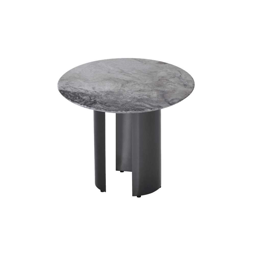 Round Cristallo Blue Natural Marble Side Table (0.6m)