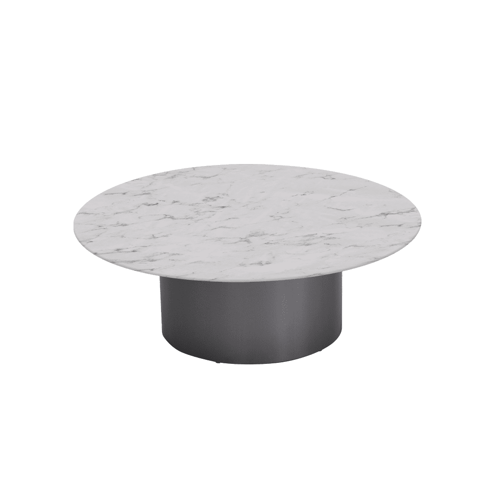 YUNA – Mix & Match Marble Coffee Table with Stainless Steel Leg (1000mm)