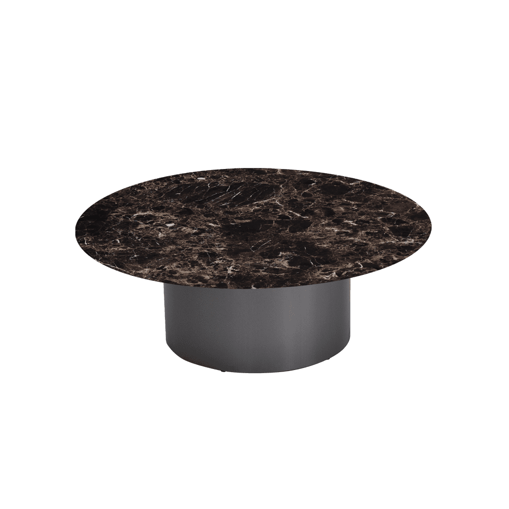 YUNA – Mix & Match Marble Coffee Table with Stainless Steel Leg (1000mm)