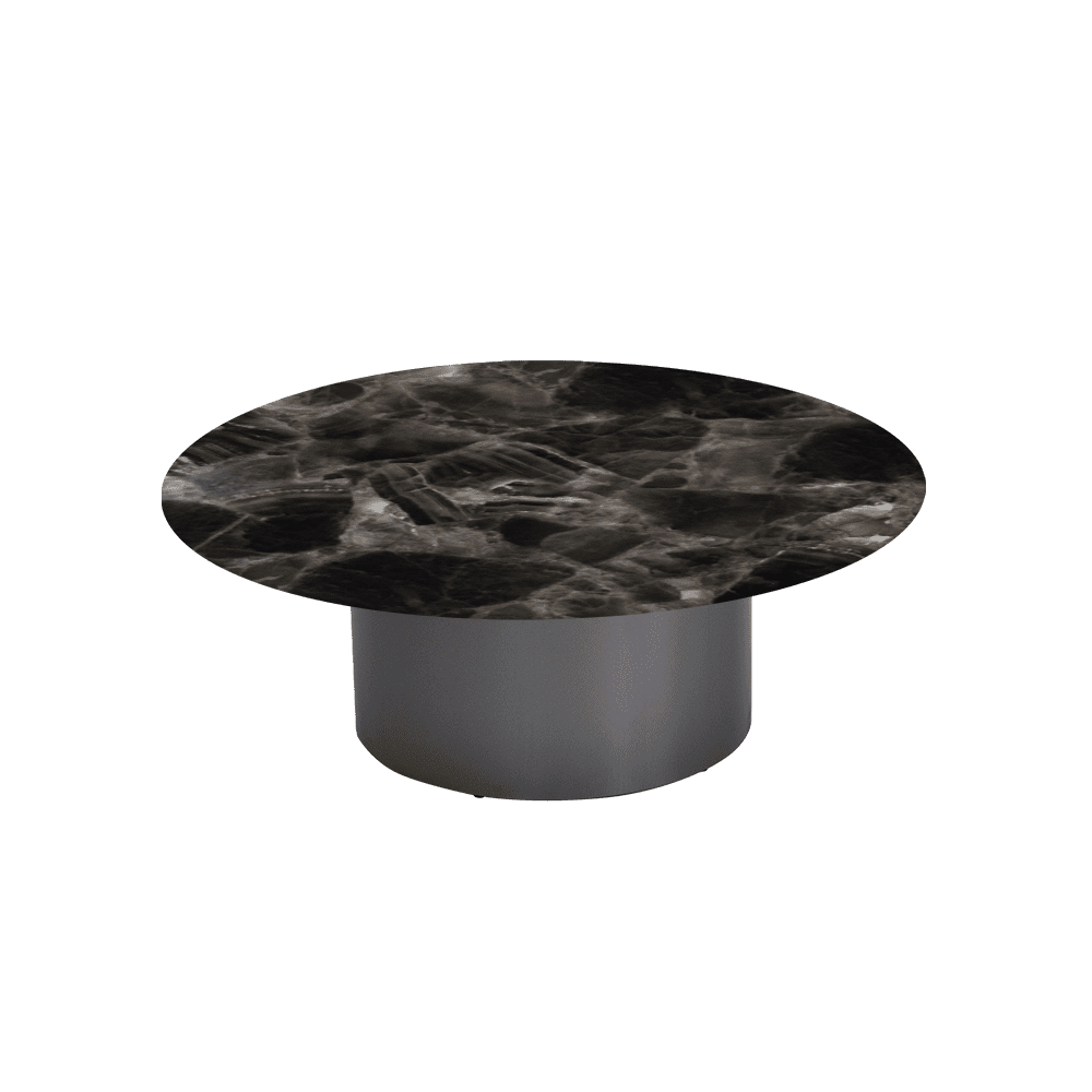 YUNA – Mix & Match Marble Coffee Table with Stainless Steel Leg (1000mm)