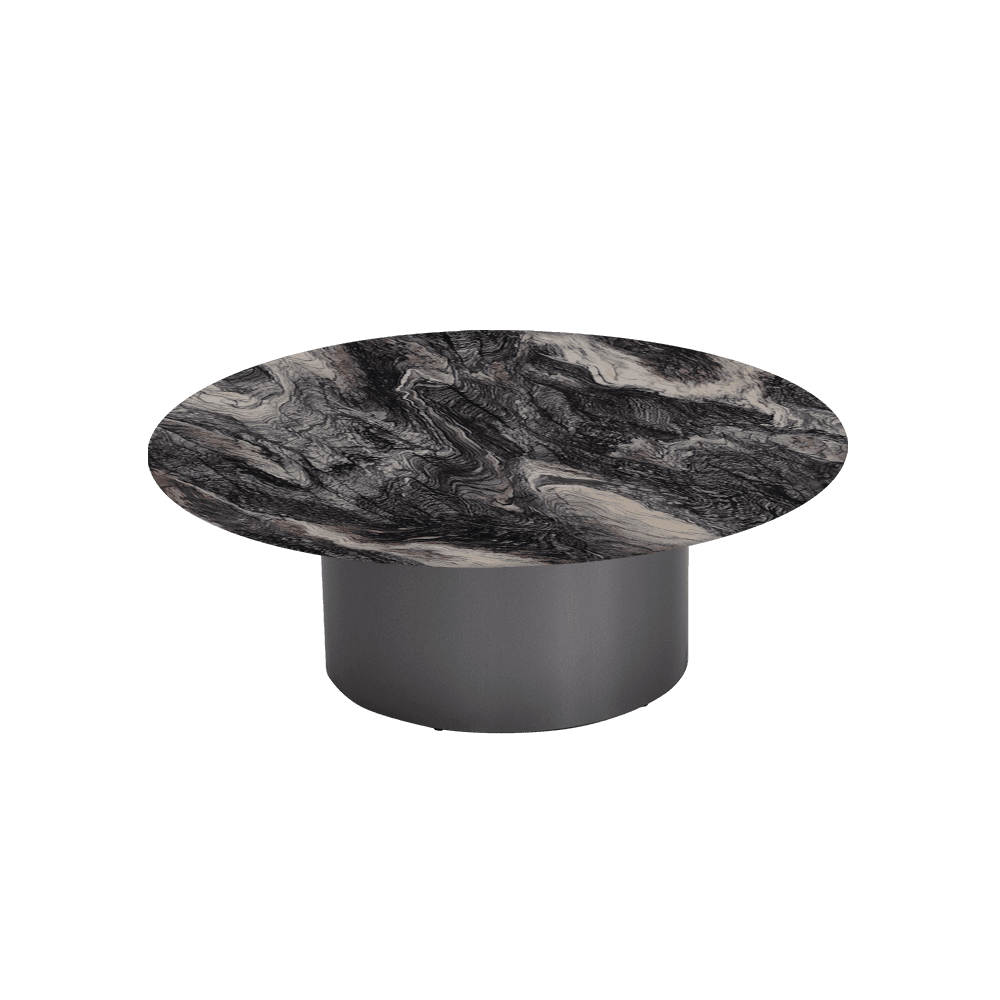 YUNA – Mix & Match Marble Coffee Table with Stainless Steel Leg (1000mm)