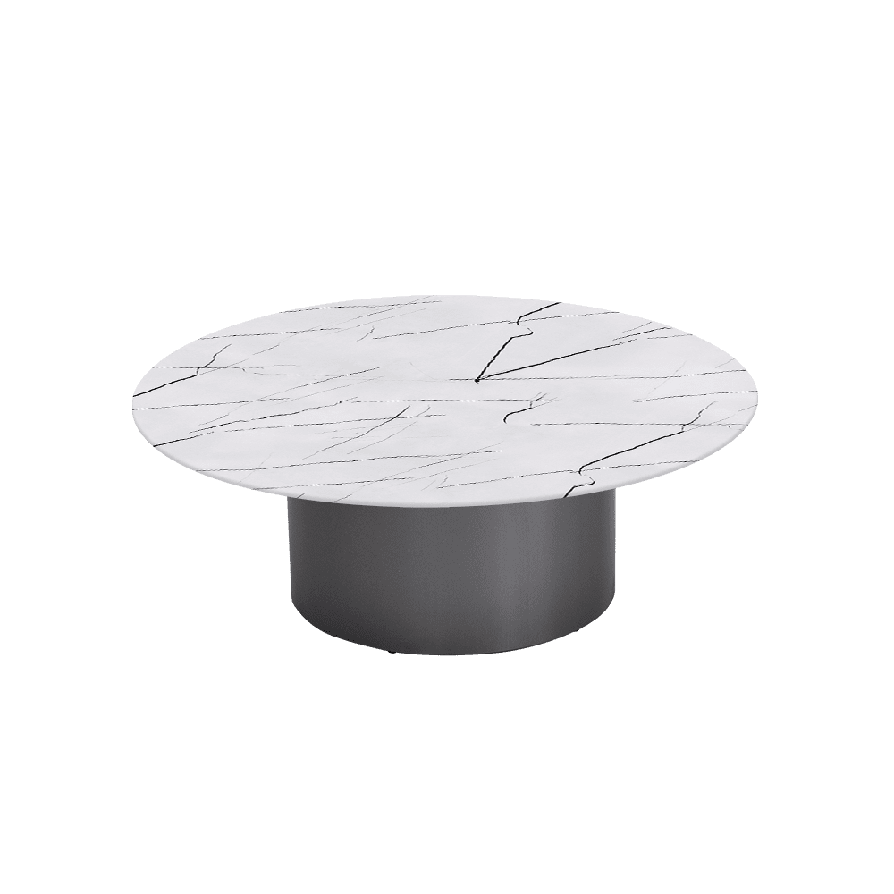 YUNA – Mix & Match Marble Coffee Table with Stainless Steel Leg (1000mm)