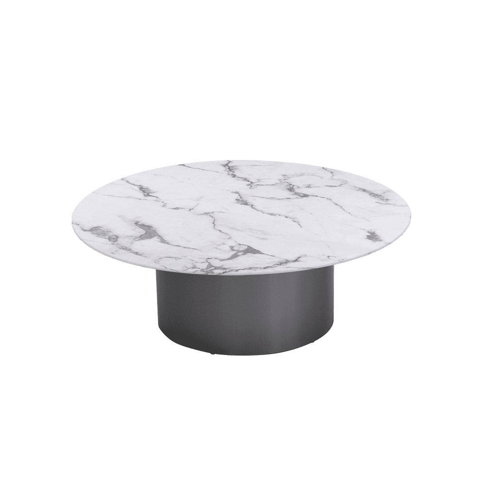 YUNA – Mix & Match Marble Coffee Table with Stainless Steel Leg (1000mm)