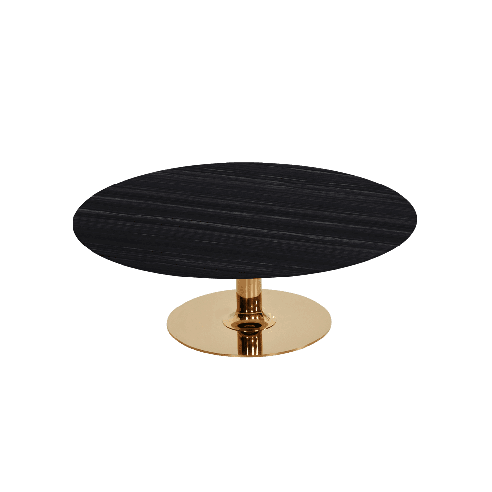 BELLA – Mix & Match Marble Coffee Table with Gold Coloured Stainless Steel Base (1000mm)