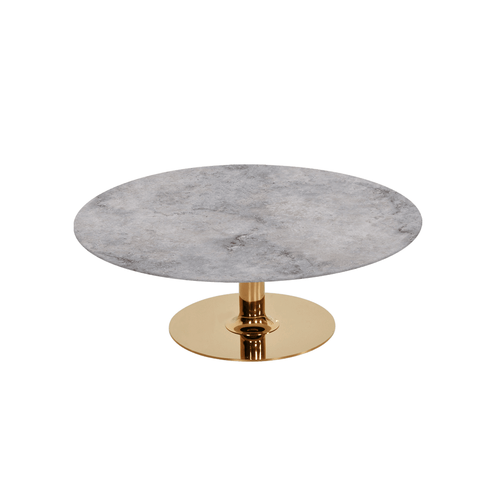 BELLA – Mix & Match Marble Coffee Table with Gold Coloured Stainless Steel Base (1000mm)