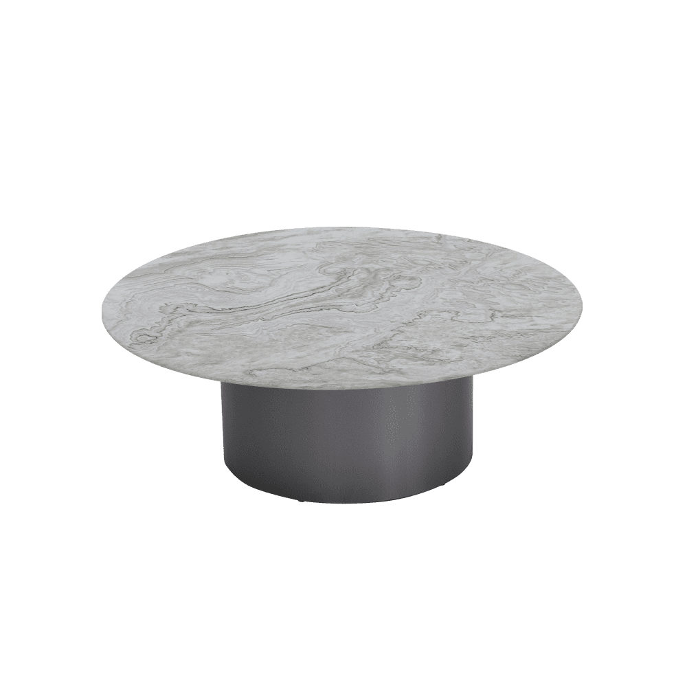 YUNA – Mix & Match Marble Coffee Table with Stainless Steel Leg (1000mm)