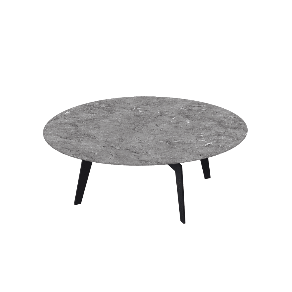 ELENA – Mix & Match Marble Coffee Table with Black Metal Leg (1000mm)