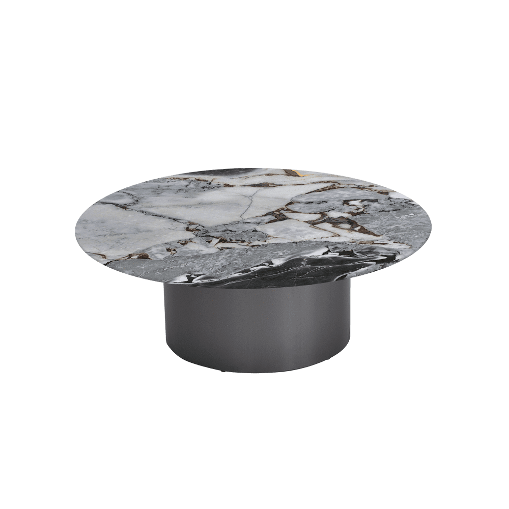 YUNA – Mix & Match Marble Coffee Table with Stainless Steel Leg (1000mm)