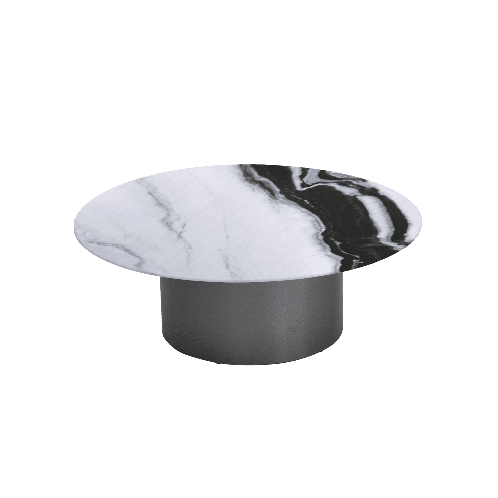 YUNA – Mix & Match Marble Coffee Table with Stainless Steel Leg (1000mm)