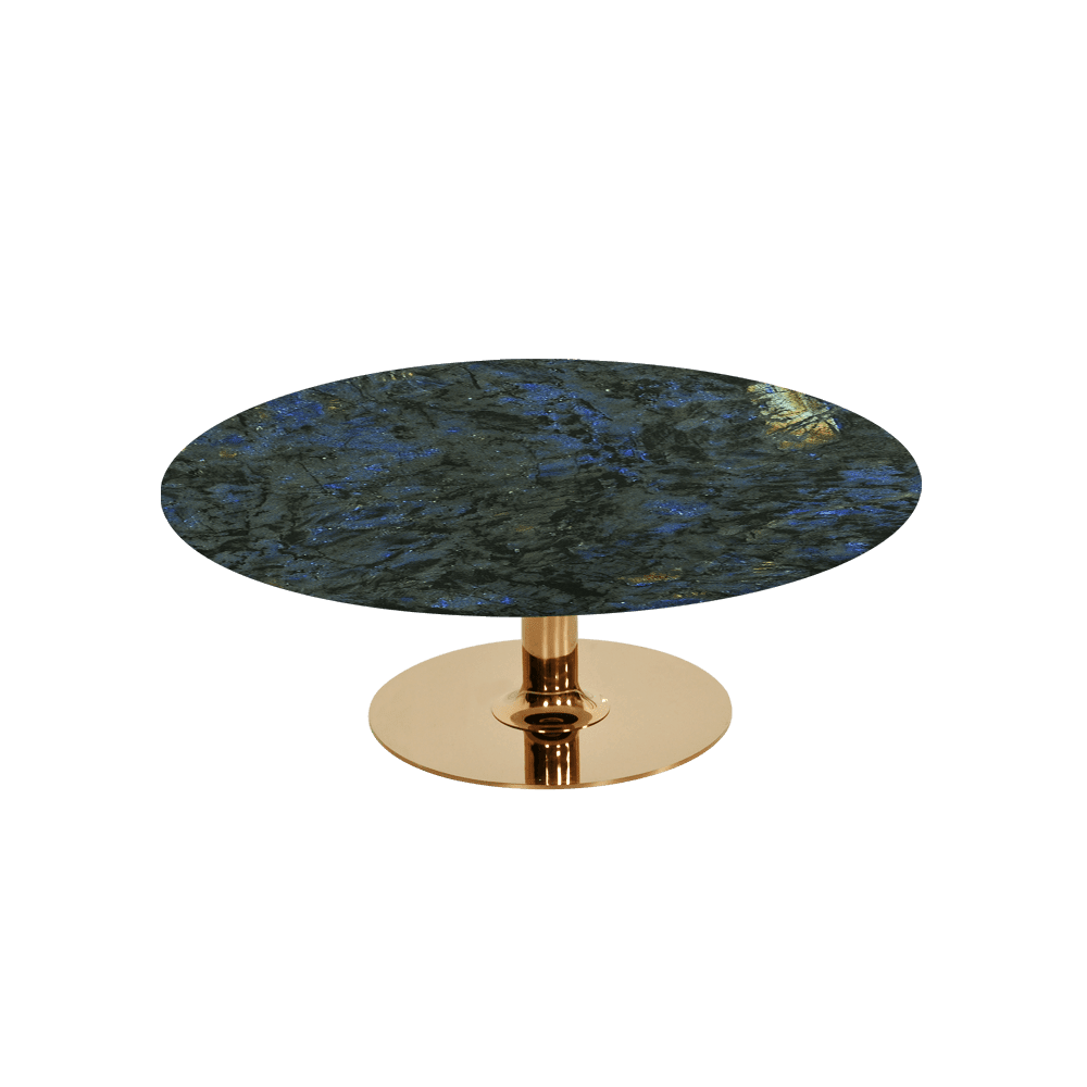 BELLA – Mix & Match Marble Coffee Table with Gold Coloured Stainless Steel Base (1000mm)