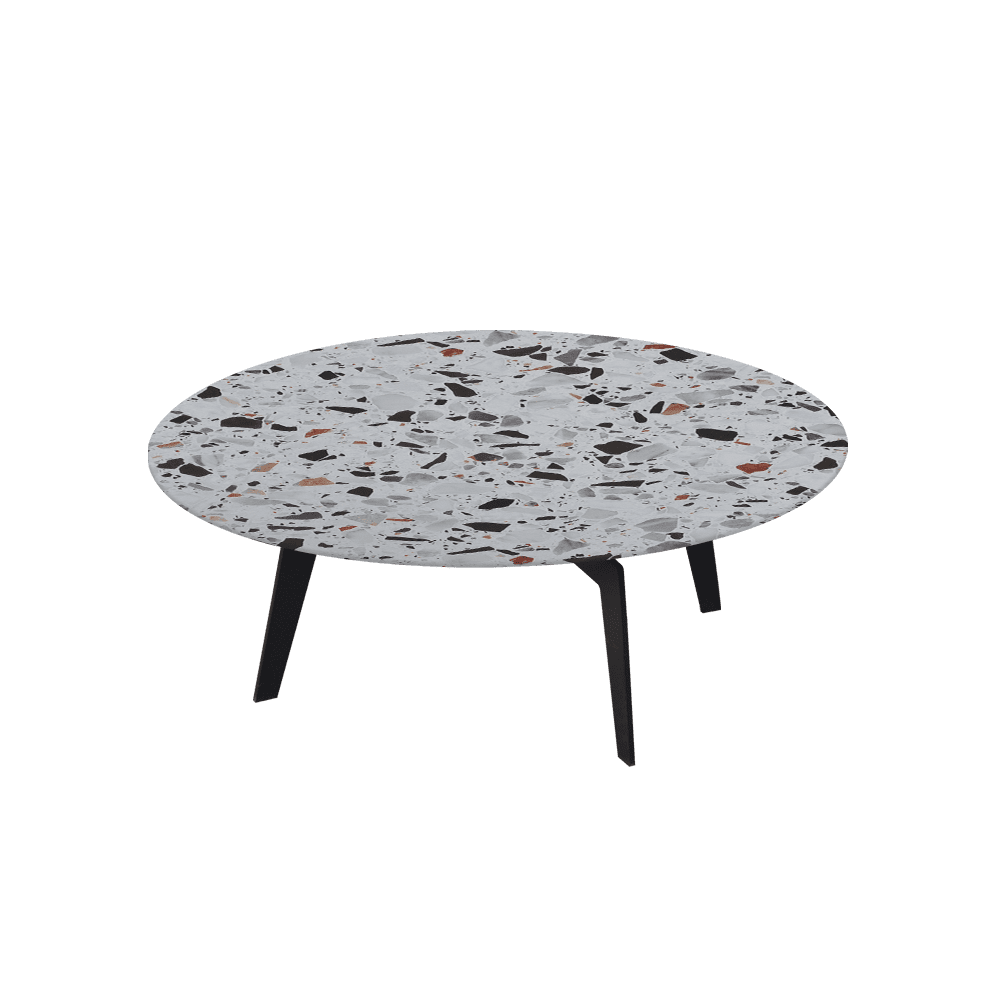ELENA – Mix & Match Marble Coffee Table with Black Metal Leg (1000mm)