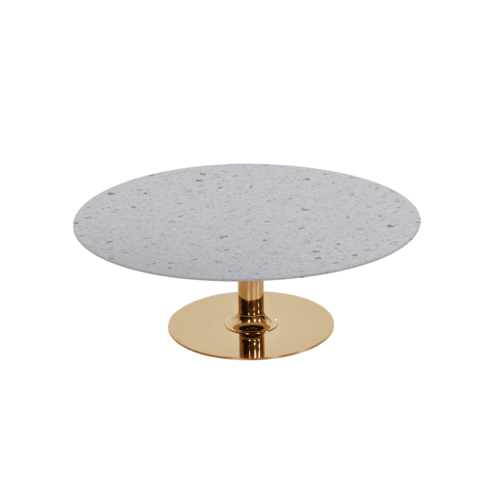 BELLA – Mix & Match Marble Coffee Table with Gold Coloured Stainless Steel Base (1000mm)
