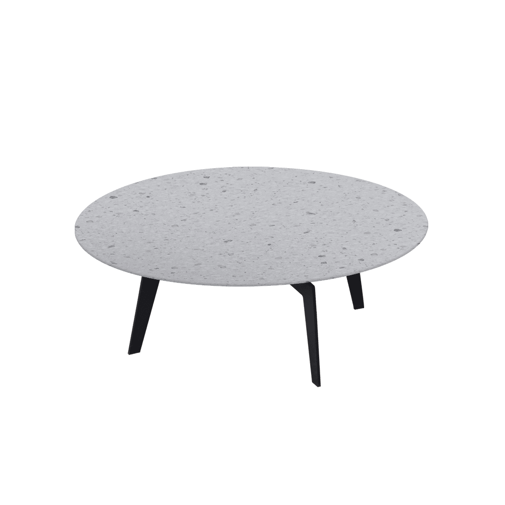 ELENA – Mix & Match Marble Coffee Table with Black Metal Leg (1000mm)