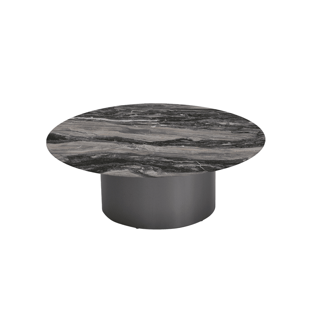 YUNA – Mix & Match Marble Coffee Table with Stainless Steel Leg (1000mm)