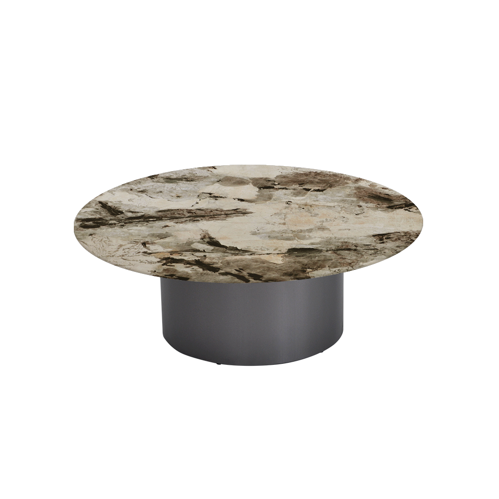 YUNA – Mix & Match Marble Coffee Table with Stainless Steel Leg (1000mm)