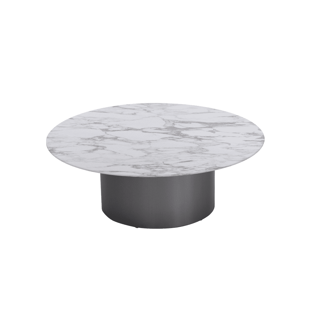 YUNA – Mix & Match Marble Coffee Table with Stainless Steel Leg (1000mm)