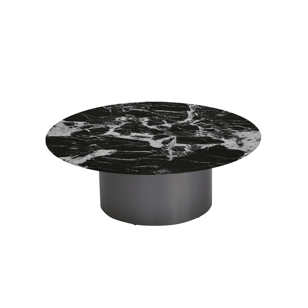 YUNA – Mix & Match Marble Coffee Table with Stainless Steel Leg (1000mm)