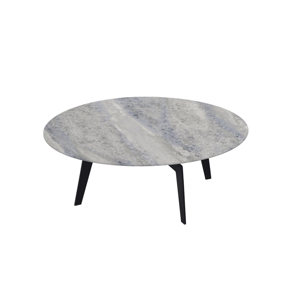 ELENA – Mix & Match Marble Coffee Table with Black Metal Leg (1000mm)