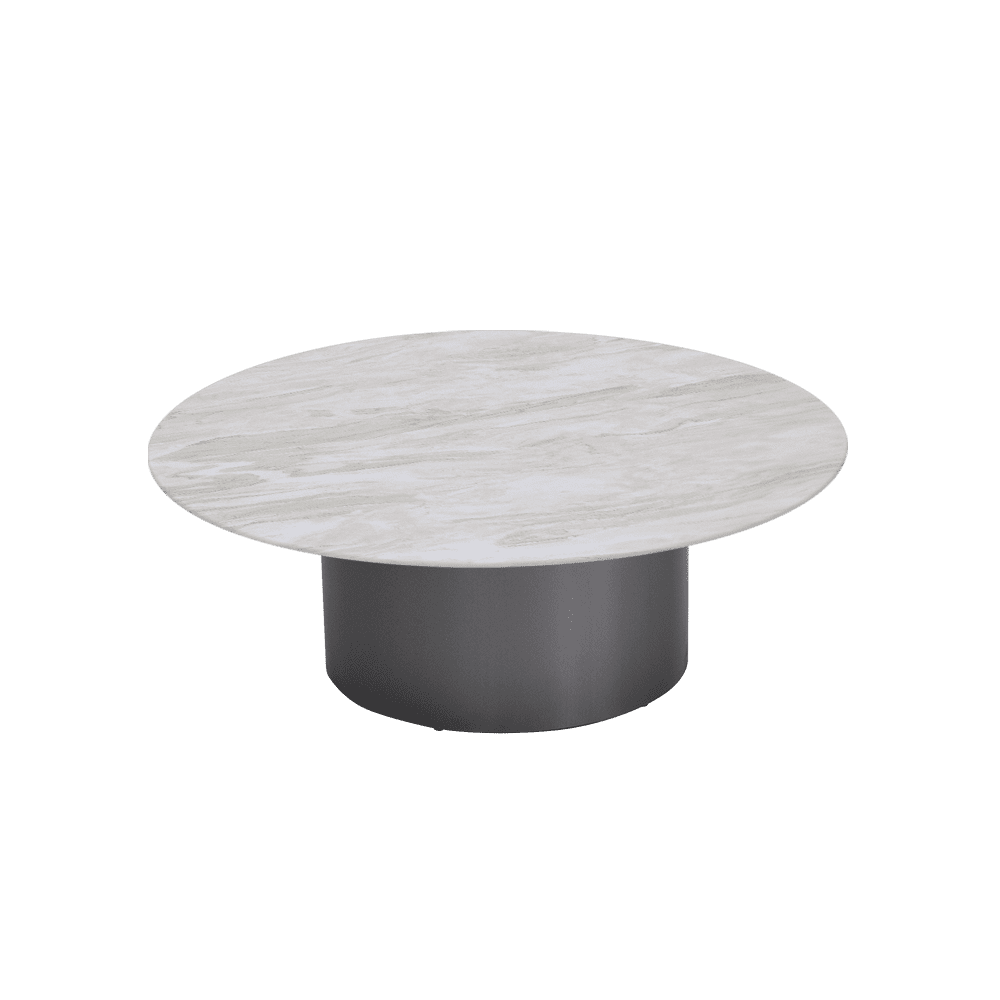 YUNA – Mix & Match Marble Coffee Table with Stainless Steel Leg (1000mm)
