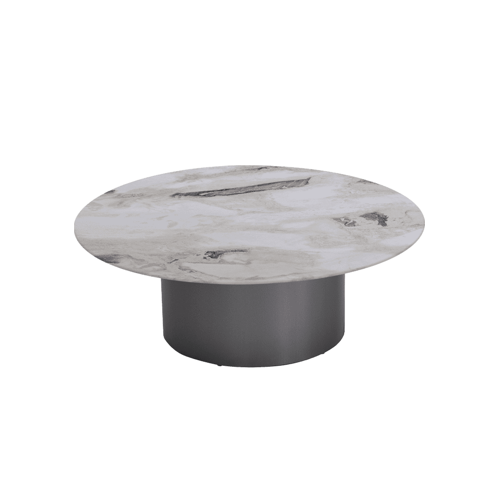 YUNA – Mix & Match Marble Coffee Table with Stainless Steel Leg (1000mm)
