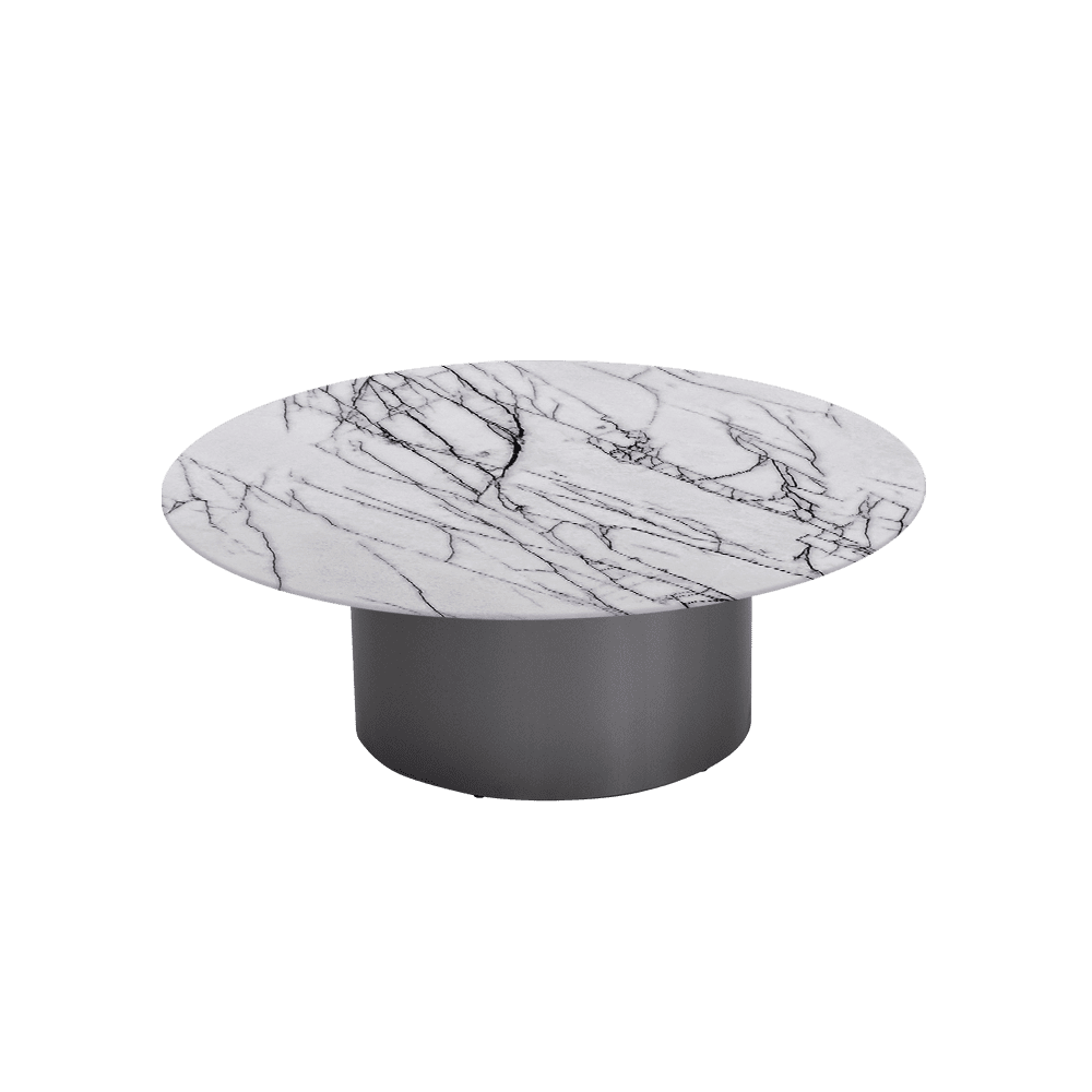 YUNA – Mix & Match Marble Coffee Table with Stainless Steel Leg (1000mm)