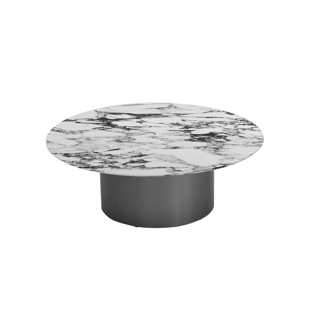 YUNA – Mix & Match Marble Coffee Table with Stainless Steel Leg (1000mm)