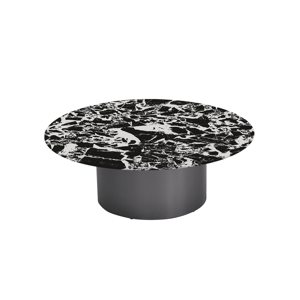 YUNA – Mix & Match Marble Coffee Table with Stainless Steel Leg (1000mm)