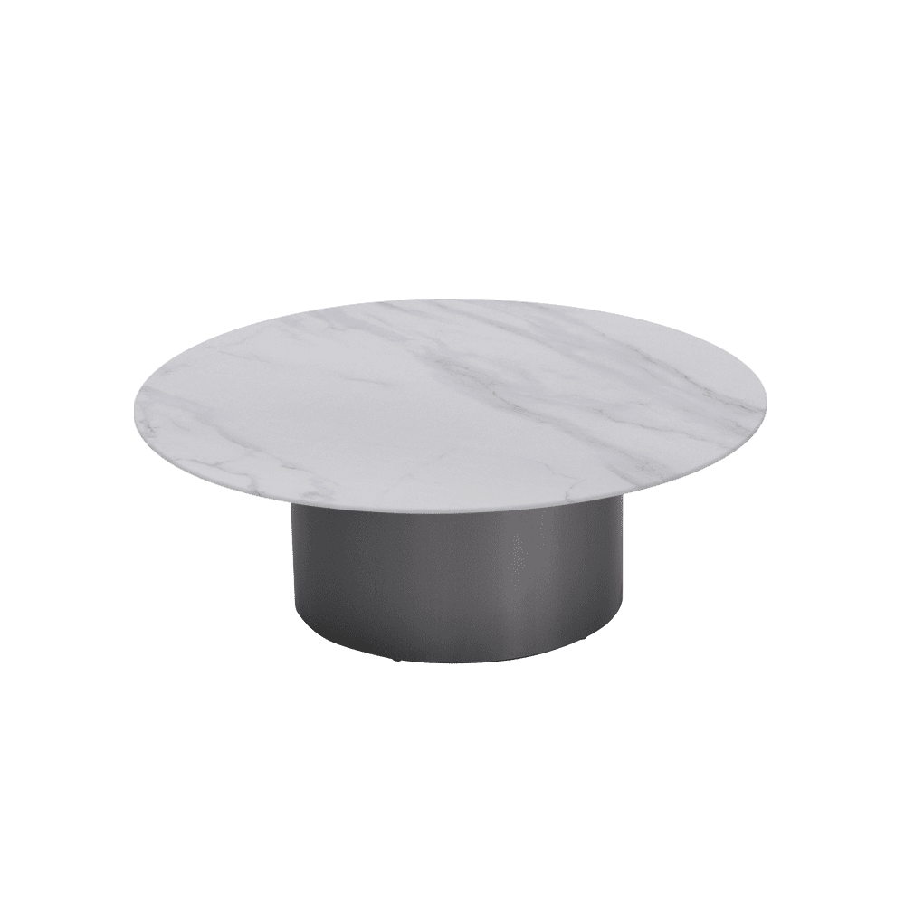 YUNA – Mix & Match Marble Coffee Table with Stainless Steel Leg (1000mm)