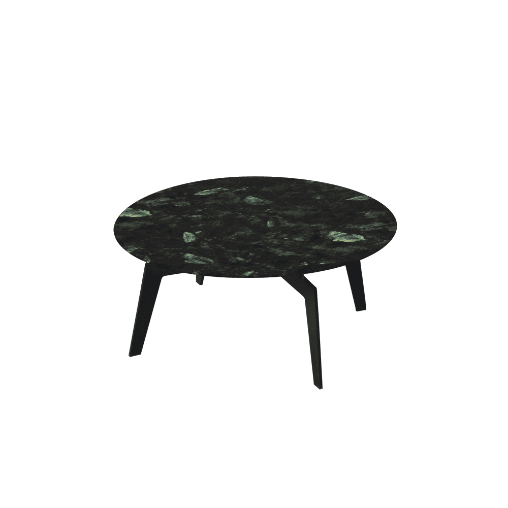 ELENA – Mix & Match Marble Coffee Table with Black Metal Leg (0.8m)